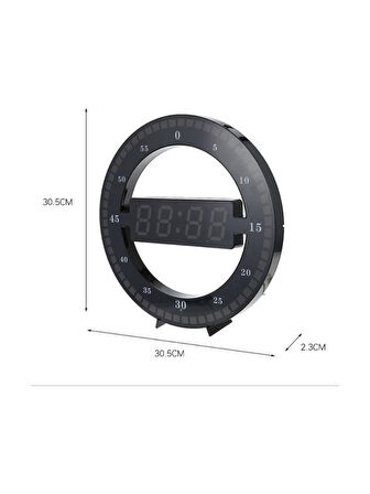 Alfalink 3D LED Dijital Elektronik Modern Duvar ve Masa Saati