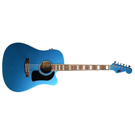 DMX Guitars DAG100CE BL Elektro Akustik Gitar (Blue)
