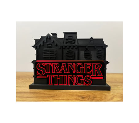 Stranger Things Logo Dekorasyon 3d Baskı Masaüstü Retro Dizi Dekoru
