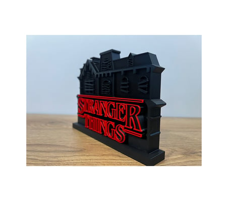 Stranger Things Logo Dekorasyon 3d Baskı Masaüstü Retro Dizi Dekoru