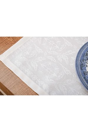 İris Jakar Polyester Kumaş Krem Amerikan Servis 33.5x46 Cm Bej 4 Ad. 1391