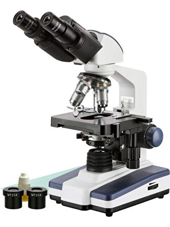 Alfalink Binoküler Mikroskop 2500x Bileşik Biyolojik Laboratuvar Eğitim Tıbbi