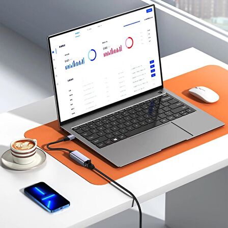 Alfalink AL-C70 USB To Type-C  3.0 Gigabit Ethernet Adaptör