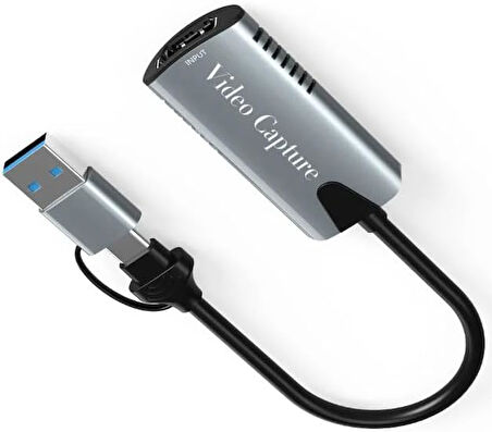 Alfalink AL-VD018 Type-c 2 in 1 Usb Hdmi 1080p Capture 2.0 Video Edit