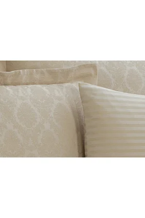 Monaco Bambu Jakar Kumaş Krem İkili Oksford Yastık Kılıfı 60x80 Cm 1320 