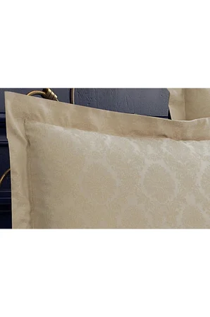 Monaco Bambu Jakar Kumaş Bej Ikili Oksford Yastık Kılıfı 60x80 Cm 1321
