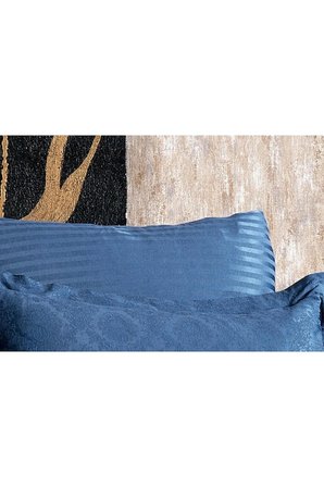 Monaco Bambu Jakar Kumaş Indigo İkili Oksford Yastık Kılıfı 60x80cm 1324 