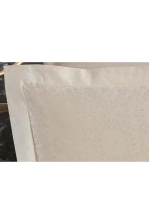 Jardin Bambu Jakar Kumaş Krem İkili  Oksford Yastık Kılıfı 60x80 Cm 1348