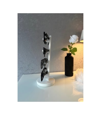 Modern Gözlük Standı 3d Baskı Dekoratif Glasses Holder & Gözlük Tutucu Beyaz