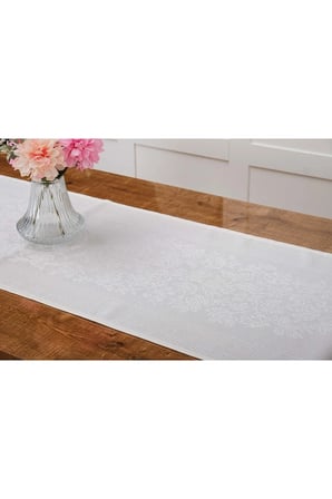 Lola Jakar Polyester Kumaş Krem Runner 45x150 Cm 1412