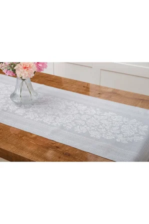 Lola Jakar Polyester Kumaş Gri Runner 45x150 Cm 1413