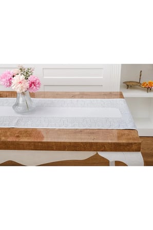 Ayda Jakar Polyester Kumaş Gri Runner 45x150 Cm 1417