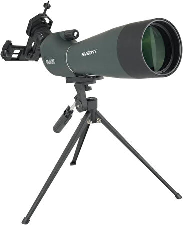 Alfalink SVBONY 75X Zoom Teleskop Monoküler Su Geçirmez Gözlem Dürbünü 20-60X80mm HD Zoom