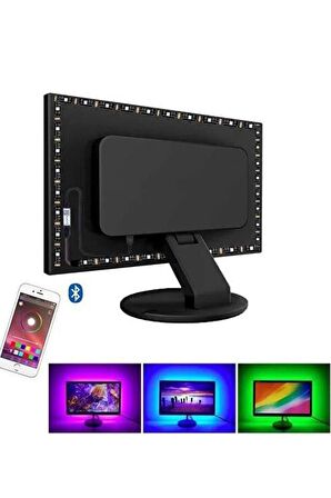 Alfalink Bluetooth TV Arkası RGB Usb Şerit Led Aydınlatma 16 Renk - 3METRE