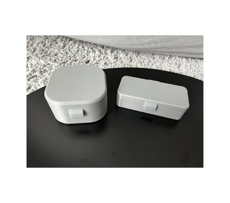 Kulak Çubuğu Ve Pamuk Seyahat Kabı 3d Baskı Taşınabilir Hijyenik Organizer Gri
