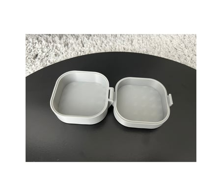 Kulak Çubuğu Ve Pamuk Seyahat Kabı 3d Baskı Taşınabilir Hijyenik Organizer Gri