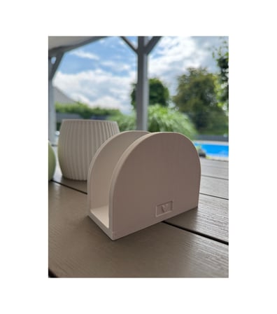 Beyaz Dekoratif Peçetelik 3d Baskı Modern Masaüstü Peçete Tutucu
