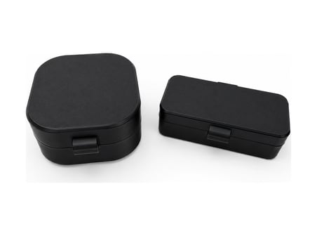 Kulak Çubuğu Ve Pamuk Seyahat Kabı 3d Baskı Taşınabilir Hijyenik Organizer Siyah