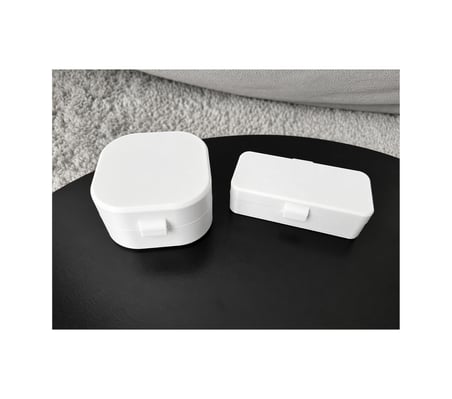 Kulak Çubuğu Ve Pamuk Seyahat Kabı 3d Baskı Taşınabilir Hijyenik Organizer Beyaz