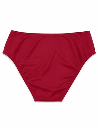 Büyük Beden Yan Drapeli Toparlayıcı Yüksek Bel Kadın Bikini Alt