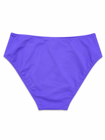 Büyük Beden Yan Drapeli Toparlayıcı Yüksek Bel Kadın Bikini Alt