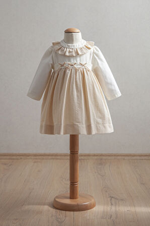 Tongs Baby Bebek Elbise 3914 Açık Sarı