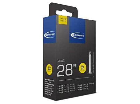 SCHWALBE 700X18-25 SV-20 X-LIGHT 80MM İNCE SİBOP İÇ LASTİK