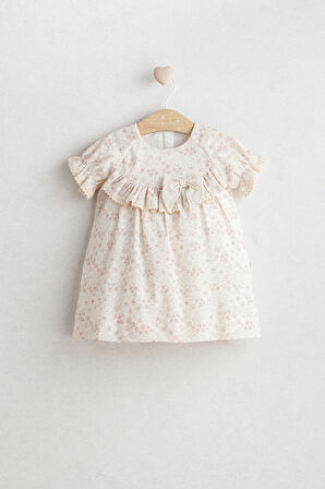 Tongs Baby Flowery Elbise 5502 Bej