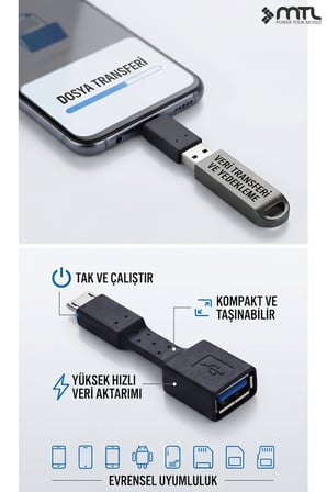 Micro USB - USB 2.0 OTG Dönüştürücü Adaptör - MT5510 Akıllı Telefon Tablet Flash Bellek Mouse Klavye Çevirici