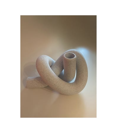 Düğümlü Mumluk Modern 3d Baskı Dekoratif Şamdan & Mum Tutucu Mermer Desen