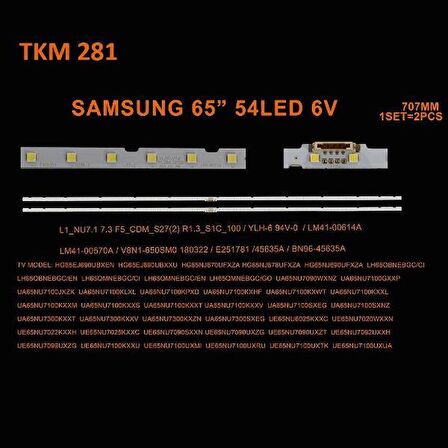 Class TKM-281 Tv Ledi 65"Samsung 70.7 Cm 54 Led 2 Li Takım Olarak Satılır