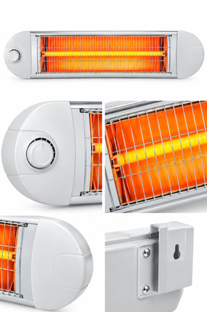 Yüksek Performanslı 2500 Watt Duvara Monte Infrared Isıtıcı