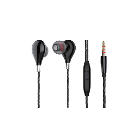 3.5 MM Jack Girişli Stereo Kulak İçi Silikonlu Kablolu Kulaklık MT265