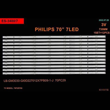 Class SET-3400 Philips 70" Tv Led-70PUS780