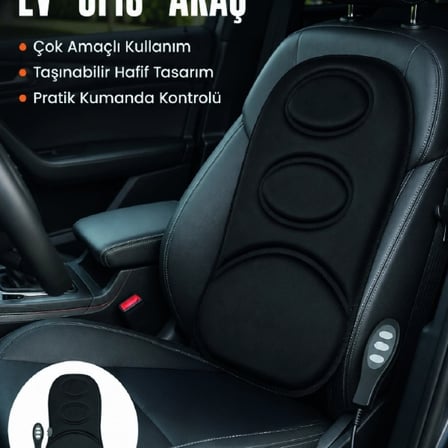 Sırt Ve Bel Masaj Minderi Motorlu, Kademeli Şiddet Ayarlı Masaj Koltuğu Pedi