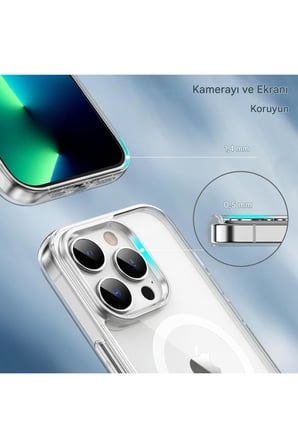 iPhone 13 Pro Max Şeffaf Magsafe Kılıf MTL SAFE