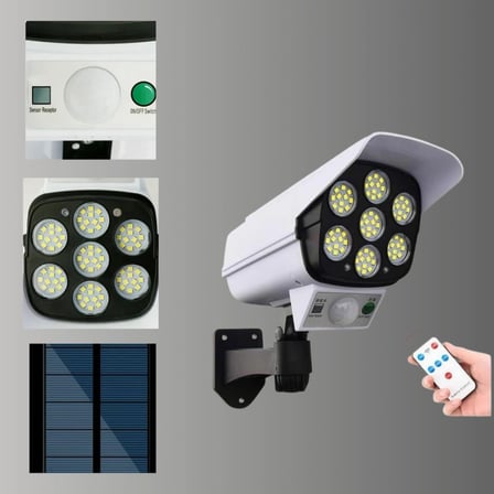 3 Modlu Güneş Paneli Aydınlatmalı Dış Mekan Güvenlik Işığı – Ip65 Su Geçirmez, Pır Sensörlü