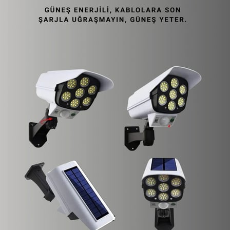 3 Modlu Güneş Paneli Aydınlatmalı Dış Mekan Güvenlik Işığı – Ip65 Su Geçirmez, Pır Sensörlü