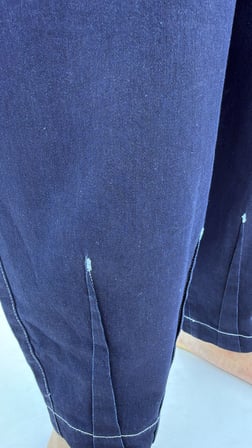 Büyük Beden  Denim Bol Paça Kadın Pantolon
