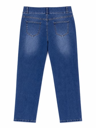 Büyük Beden Likralı Taşlı Denim Kadın Pantolon
