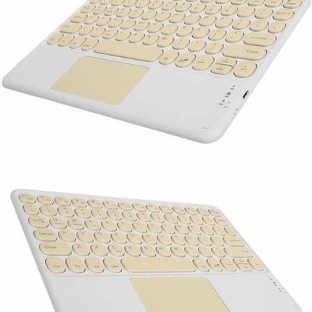 Touchpad Tüm Cihazlara Uyumlu Bluetooth Klavye Touchpad Slim Kablosuz Wifi Q Klavye