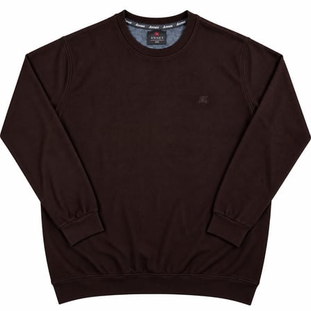 Büyük Beden Bisiklet Yaka Uzun Kollu Erkek Sweatshirt