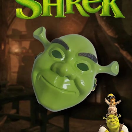 Yeşil Shrek Maskesi 21x25 Cm