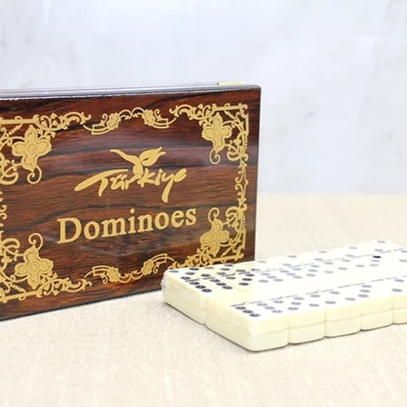 Ahşap Kutulu Domino Oyunu Alk4220