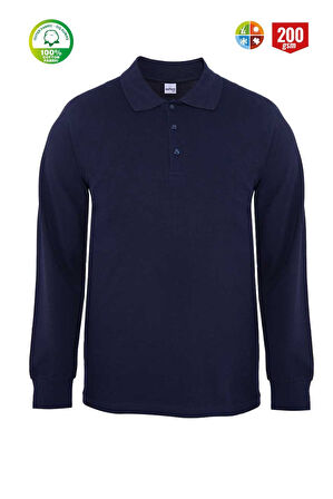 Myform 08107 T-Shirt Uzunkol Eco Polo Lacivert