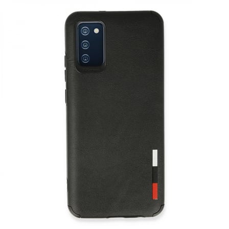 Samsung Galaxy A03s Kılıf Loop Deri Silikon - Siyah