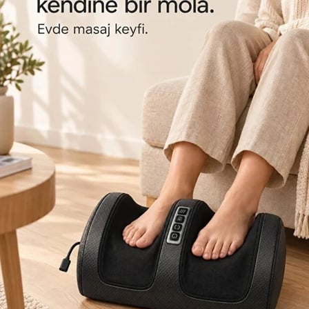 Şarjlı Isıtmalı Ayak Ve Bacak Masaj Aleti Sıcak Kompresli 3 Kademeli Çift Yönlü Yoğurma Type-c