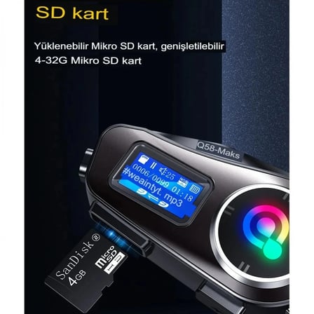 Q58-max Radyolu 2 Kişi Bağlantılı Bluetooth Kask Kulaklık Ekranlı Fenerli Müzik Ve Telsiz Intercom