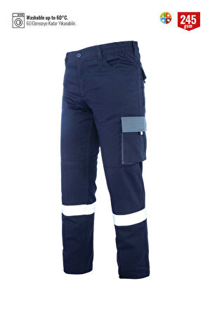 Myform 02141 Pantolon Palmira Plus Lacivert / Gri