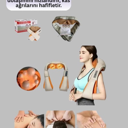 Kas Eklem Ağrılarına Ovmalı Isıtmalı Boyun Omuz Bel Masaj Aleti